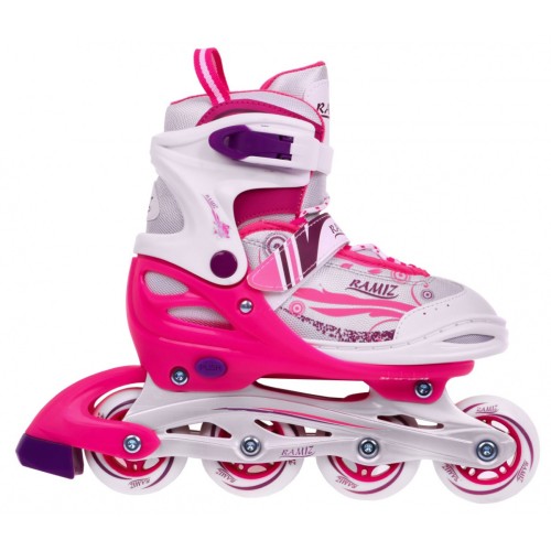 Korčule,  inline korčule, Sada 4v1 30-33 Ružové