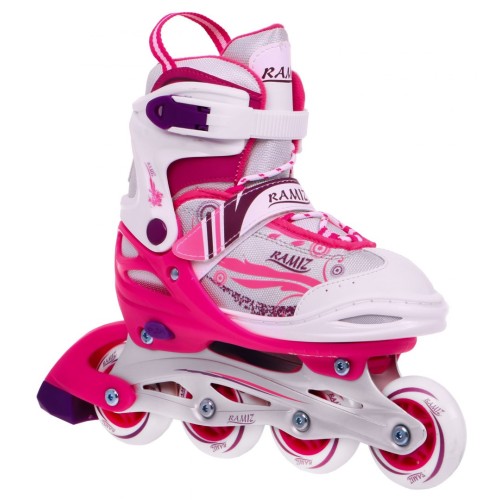 Korčule,  inline korčule, Sada 4v1 30-33 Ružové