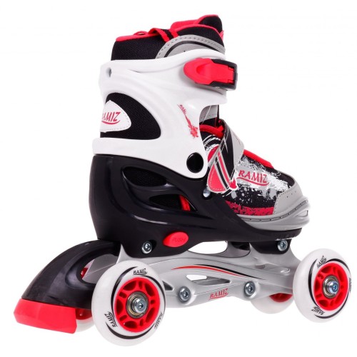 Korčule,  inlinekorčule, Sada 4v1 34-37 Červené