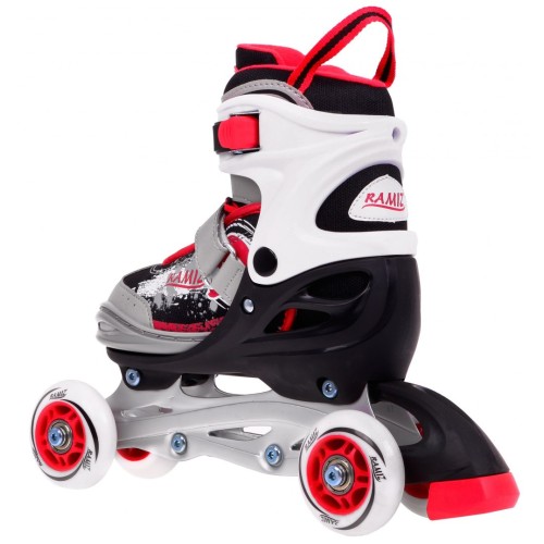 Korčule,  inlinekorčule, Sada 4v1 34-37 Červené