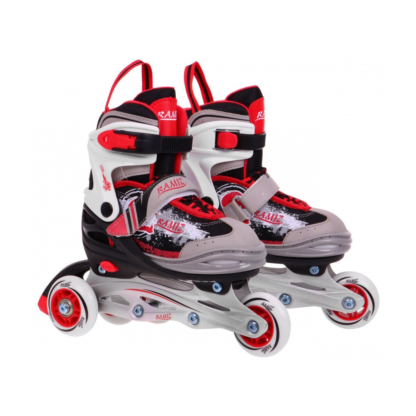 Korčule,  inlinekorčule, Sada 4v1 34-37 Červené
