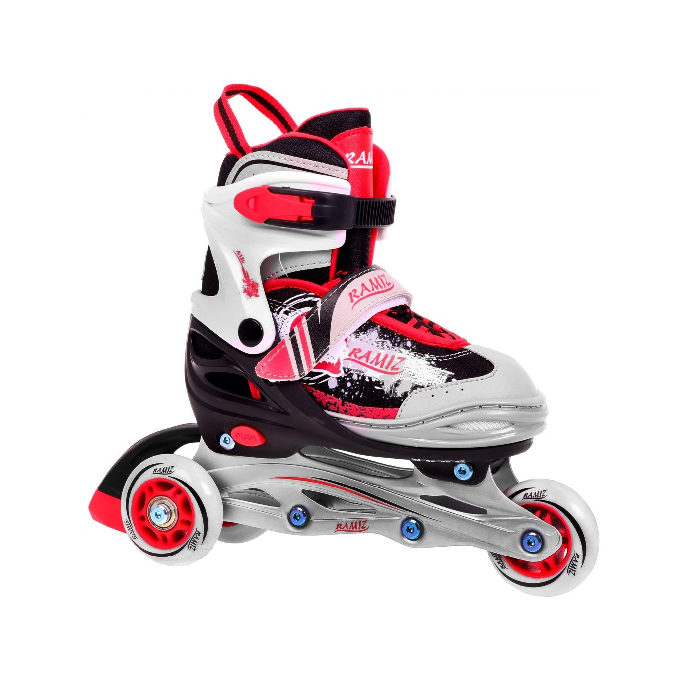 Korčule,  inlinekorčule, Sada 4v1 34-37 Červené