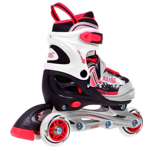 Korčule,  inlinekorčule, Sada 4v1 34-37 Červené