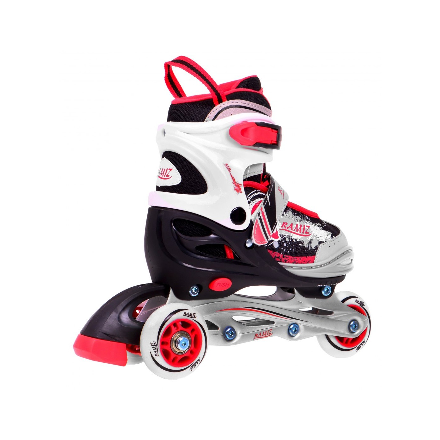 Korčule,  inlinekorčule, Sada 4v1 34-37 Červené