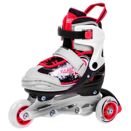 Korčule,  inlinekorčule, Sada 4v1 34-37 Červené