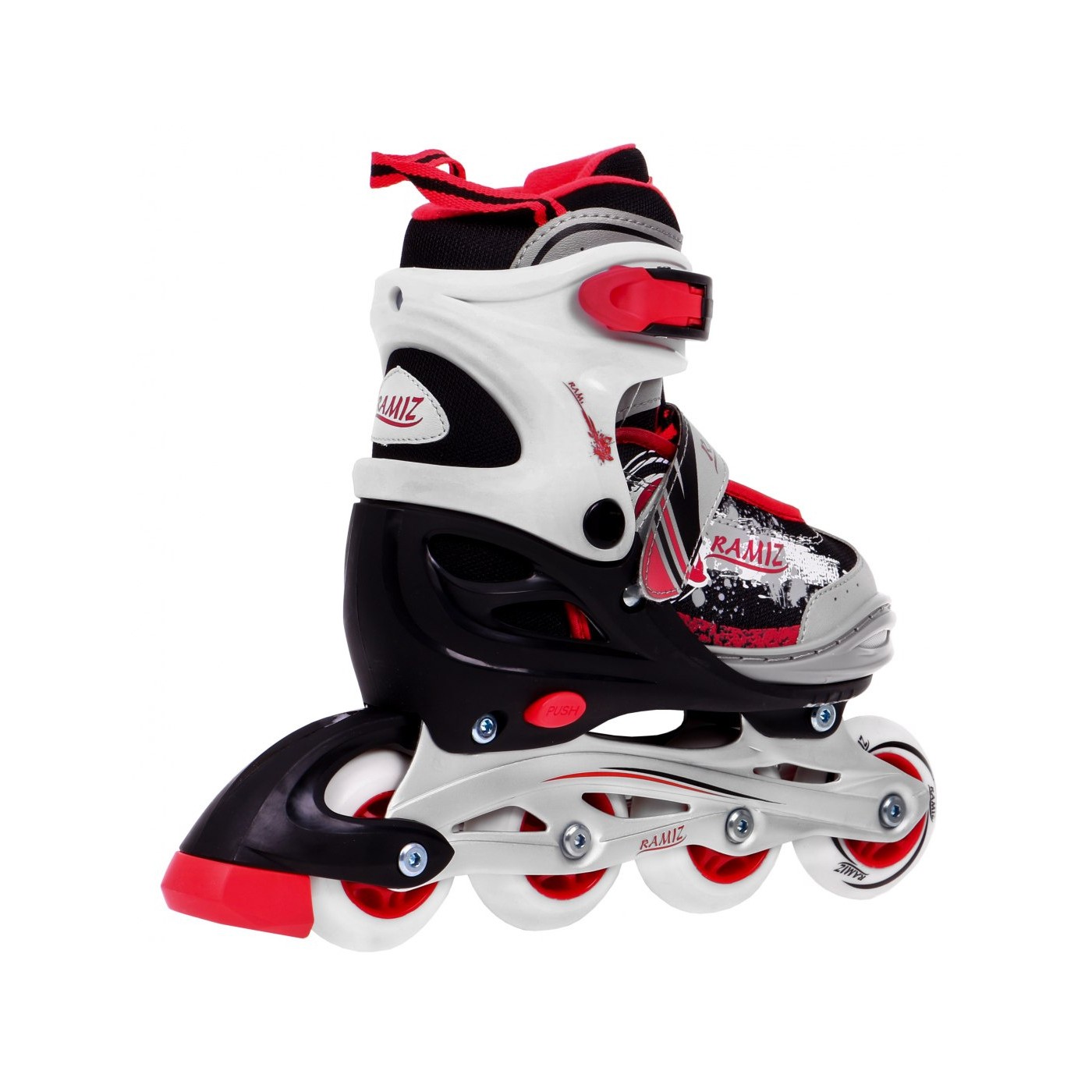 Korčule,  inlinekorčule, Sada 4v1 34-37 Červené