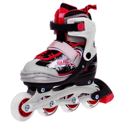 Korčule,  inlinekorčule, Sada 4v1 34-37 Červené