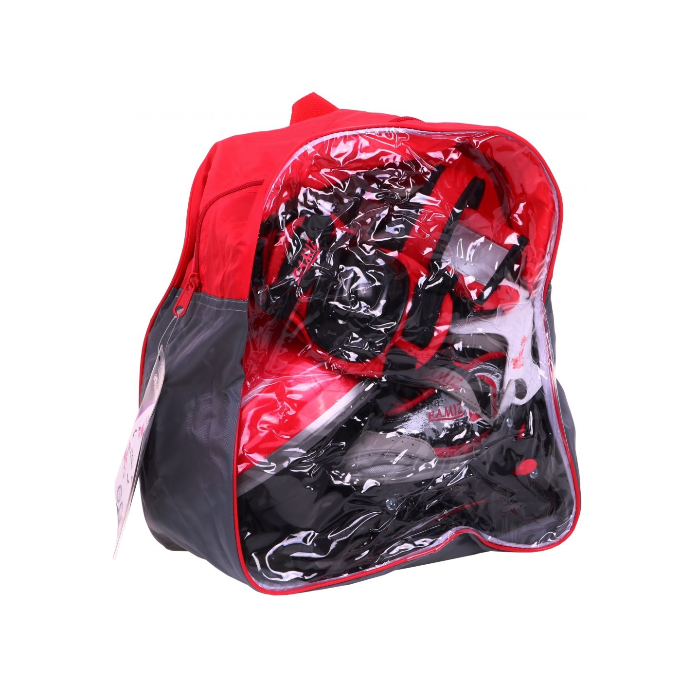 Korčule,  inlinekorčule, Sada 4v1 34-37 Červené