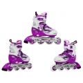 Korčule,  inline korčule, Sada 4v1 34-37 Fialové