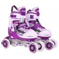 Korčule,  inline korčule, Sada 4v1 34-37 Fialové