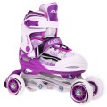 Korčule,  inline korčule, Sada 4v1 34-37 Fialové