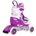 Korčule,  inline korčule, Sada 4v1 34-37 Fialové