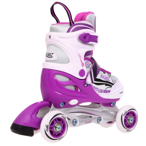Korčule,  inline korčule, Sada 4v1 34-37 Fialové