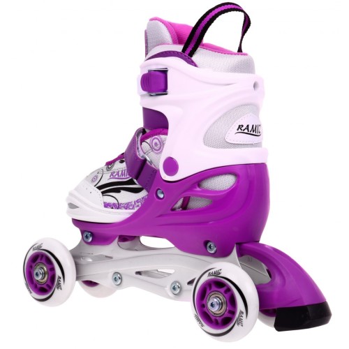 Korčule,  inline korčule, Sada 4v1 34-37 Fialové