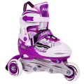 Korčule,  inline korčule, Sada 4v1 34-37 Fialové