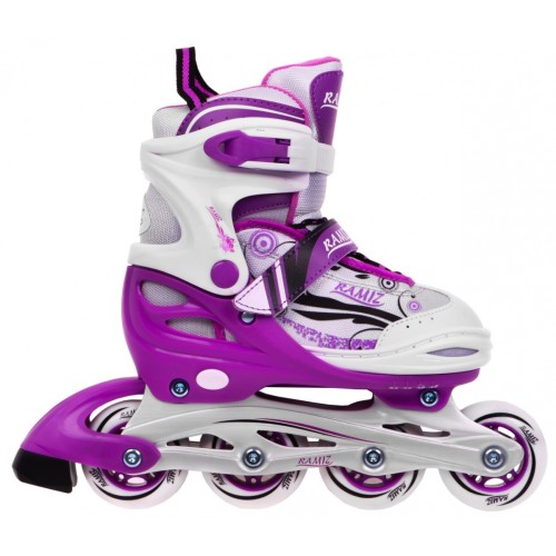 Korčule,  inline korčule, Sada 4v1 34-37 Fialové