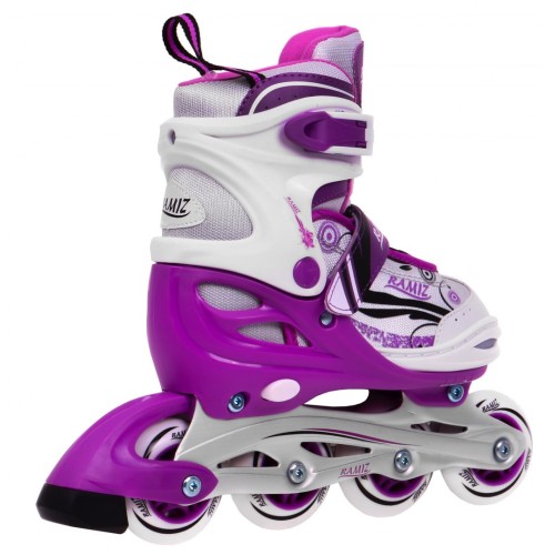 Korčule,  inline korčule, Sada 4v1 34-37 Fialové