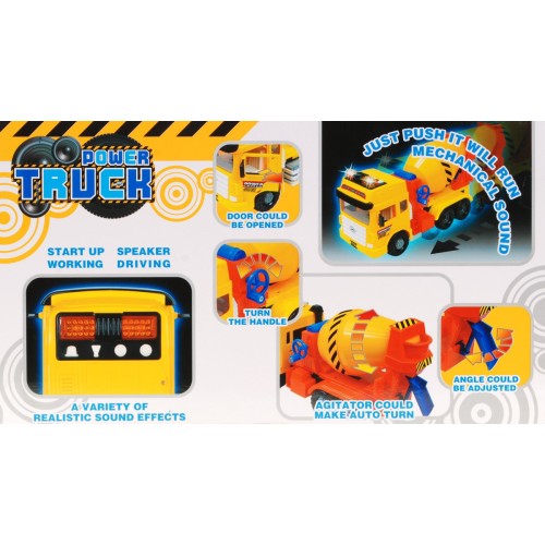 Autíčko domiešavač betónu zvuky