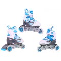 Korčule,  inline korčule, Sada 4v1 34-37 Modré