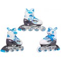 Korčule,  inline korčule, Sada 4v1 34-37 Modré