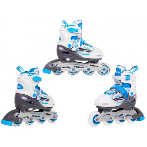 Korčule,  inline korčule, Sada 4v1 34-37 Modré