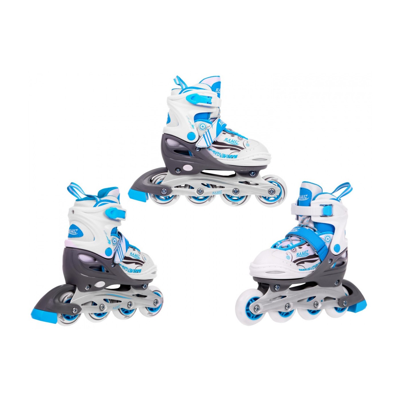 Korčule,  inline korčule, Sada 4v1 34-37 Modré