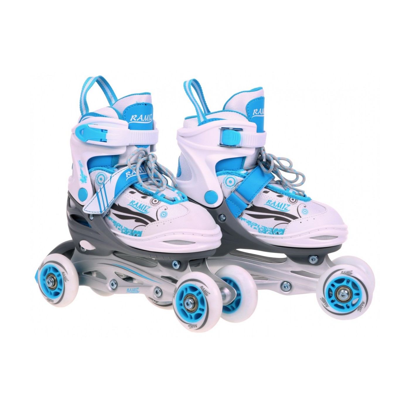 Korčule,  inline korčule, Sada 4v1 34-37 Modré