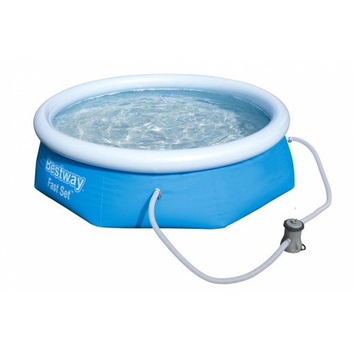 Bazén expanzný 8FT 244x66cm BESTWAY + Pumpa + Filter + Opravná záplata