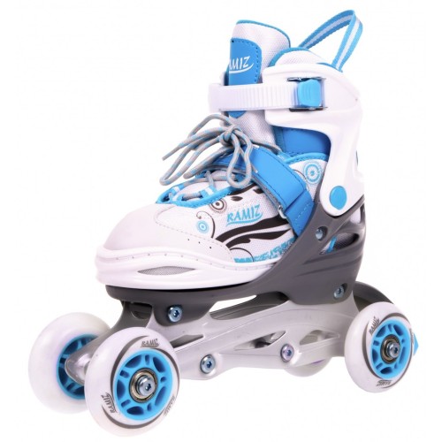 Korčule,  inline korčule, Sada 4v1 34-37 Modré