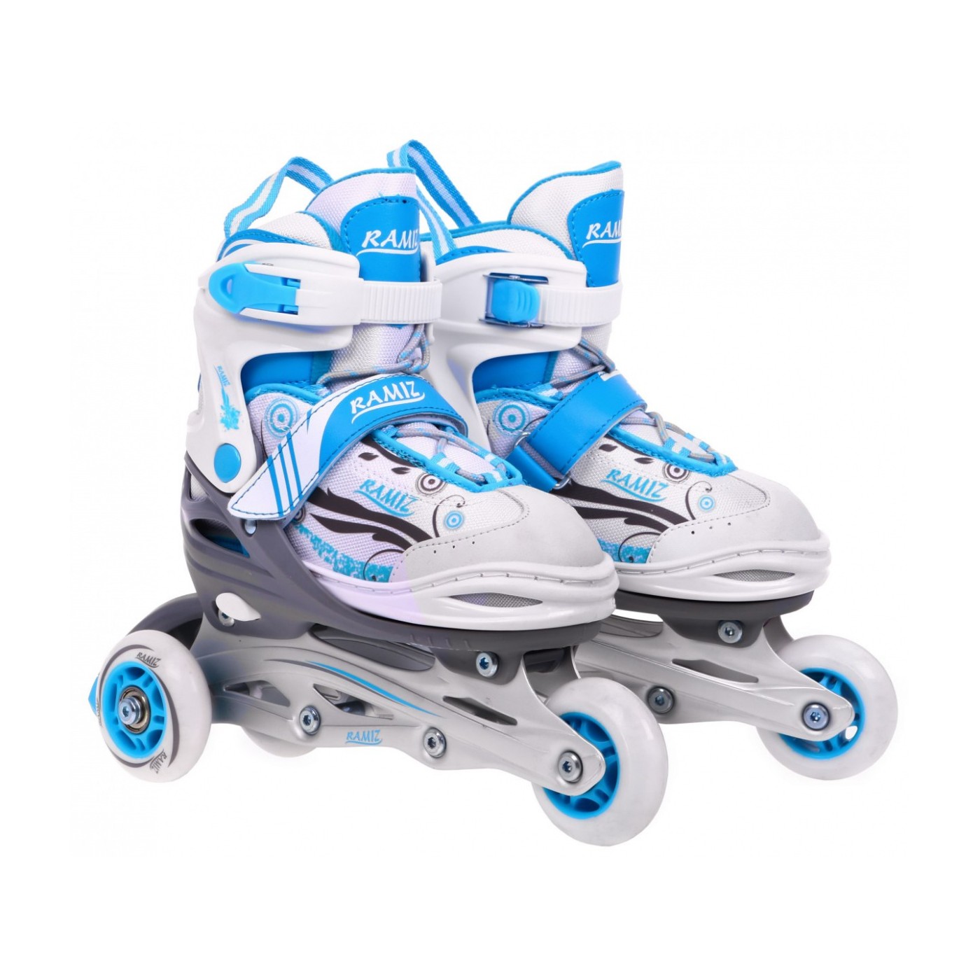 Korčule,  inline korčule, Sada 4v1 34-37 Modré