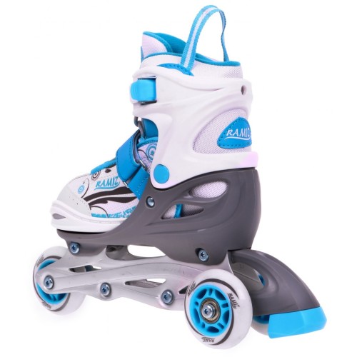 Korčule,  inline korčule, Sada 4v1 34-37 Modré