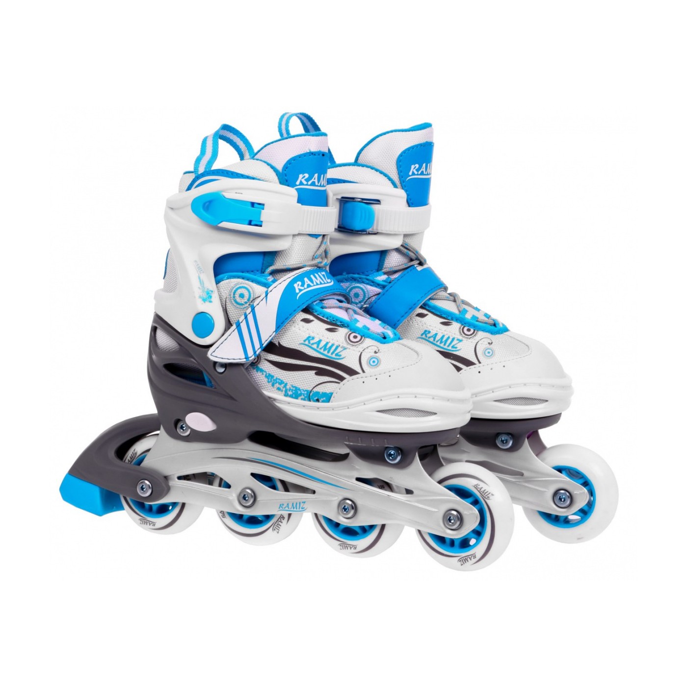 Korčule,  inline korčule, Sada 4v1 34-37 Modré