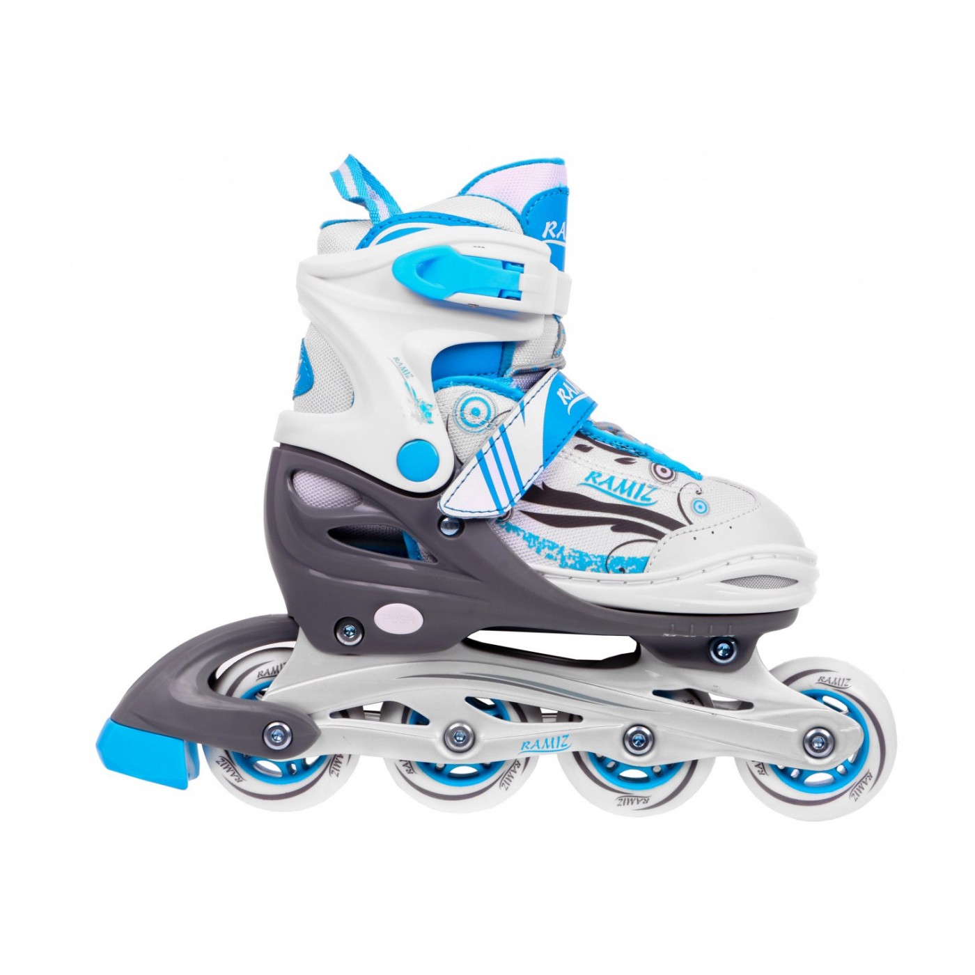 Korčule,  inline korčule, Sada 4v1 34-37 Modré