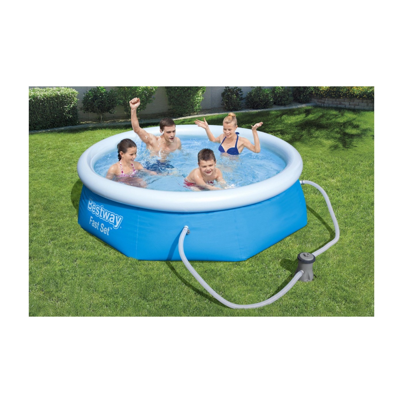 Bazén expanzný 8FT 244x66cm BESTWAY + Pumpa + Filter + Opravná záplata