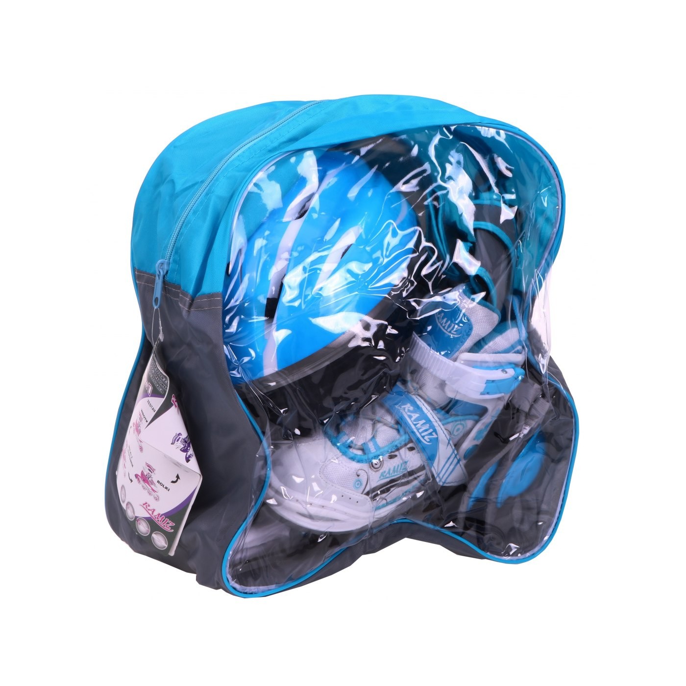 Korčule,  inline korčule, Sada 4v1 34-37 Modré