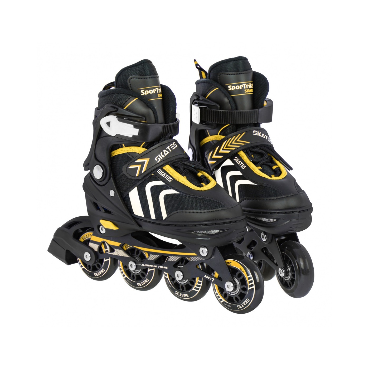 Sada 4v1 Korčule dvojradové korčule pre deti Veľkosť 39-43 Žltý