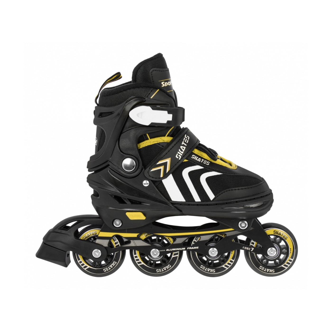 Sada 4v1 Korčule dvojradové korčule pre deti Veľkosť 39-43 Žltý