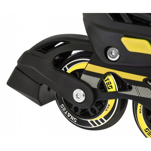 Sada 4v1 Korčule dvojradové korčule pre deti Veľkosť 39-43 Žltý