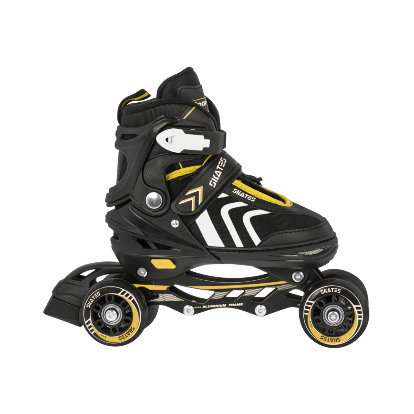 Sada 4v1 Korčule dvojradové korčule pre deti Veľkosť 39-43 Žltý