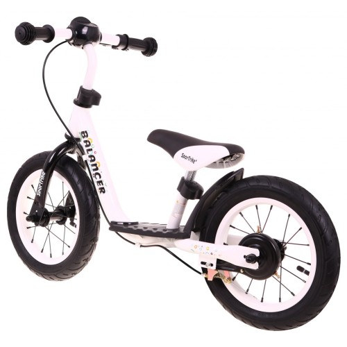 Bežecký bicykel SporTrike Balancer pre deti Biely Prvý bicykel na Učenie jazdy