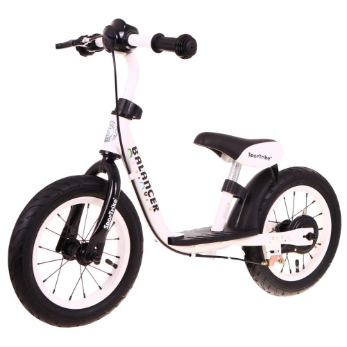 Bežecký bicykel SporTrike Balancer pre deti Biely Prvý bicykel na Učenie jazdy