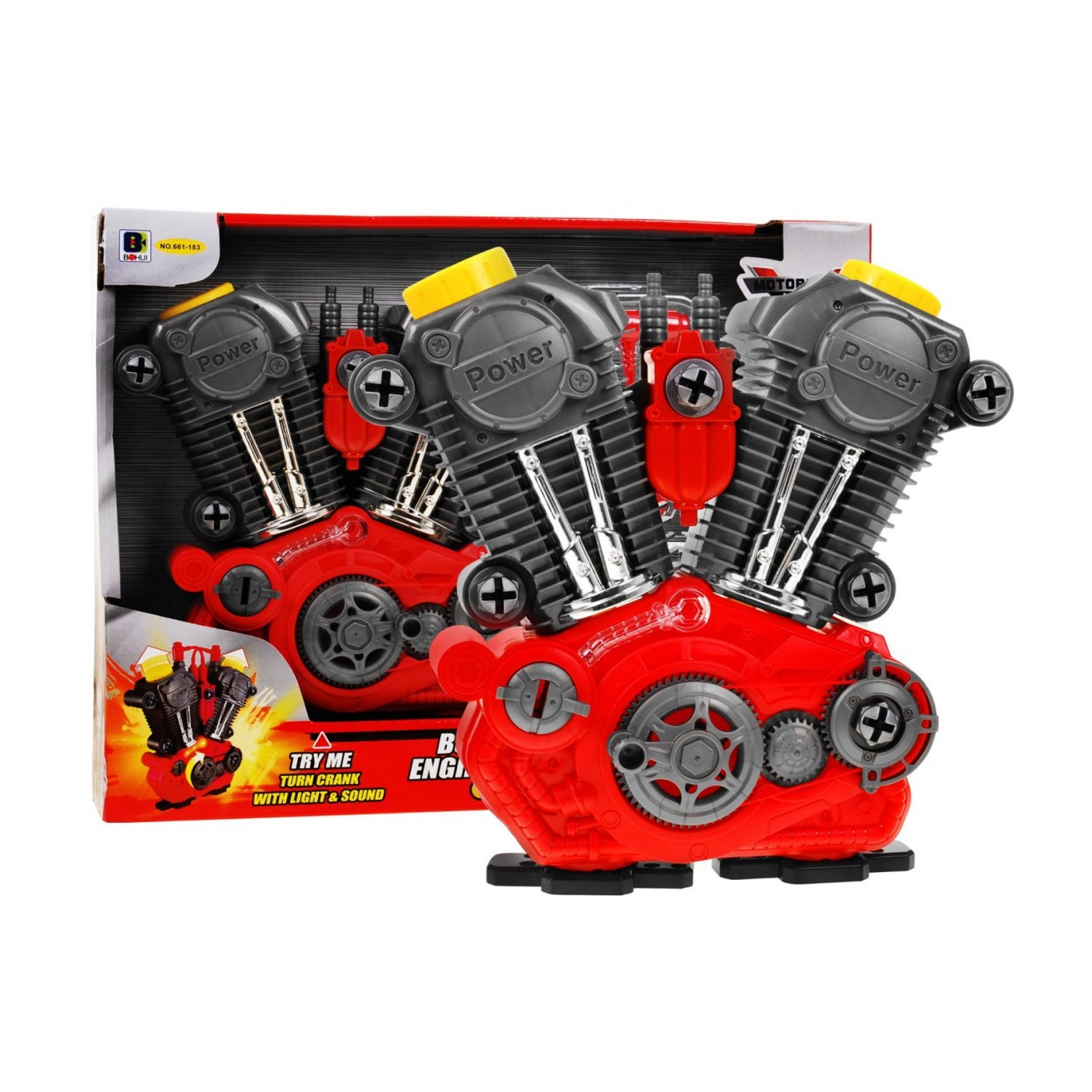 Rozoberateľný Motor auta pre deti 3+ Interaktívne efekty + Pohyblivé časti + Nástroje