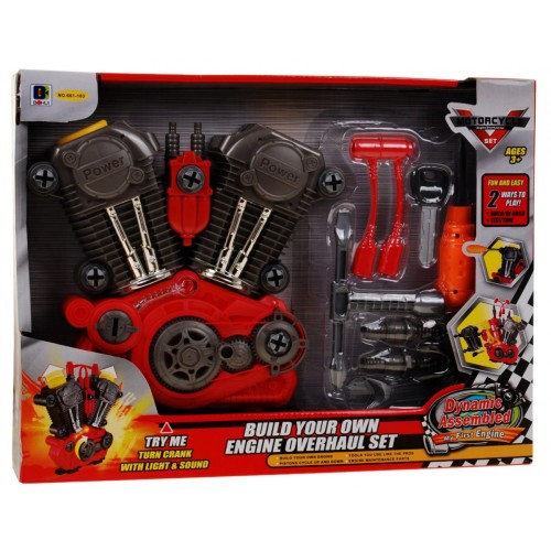 Rozoberateľný Motor auta pre deti 3+ Interaktívne efekty + Pohyblivé časti + Nástroje