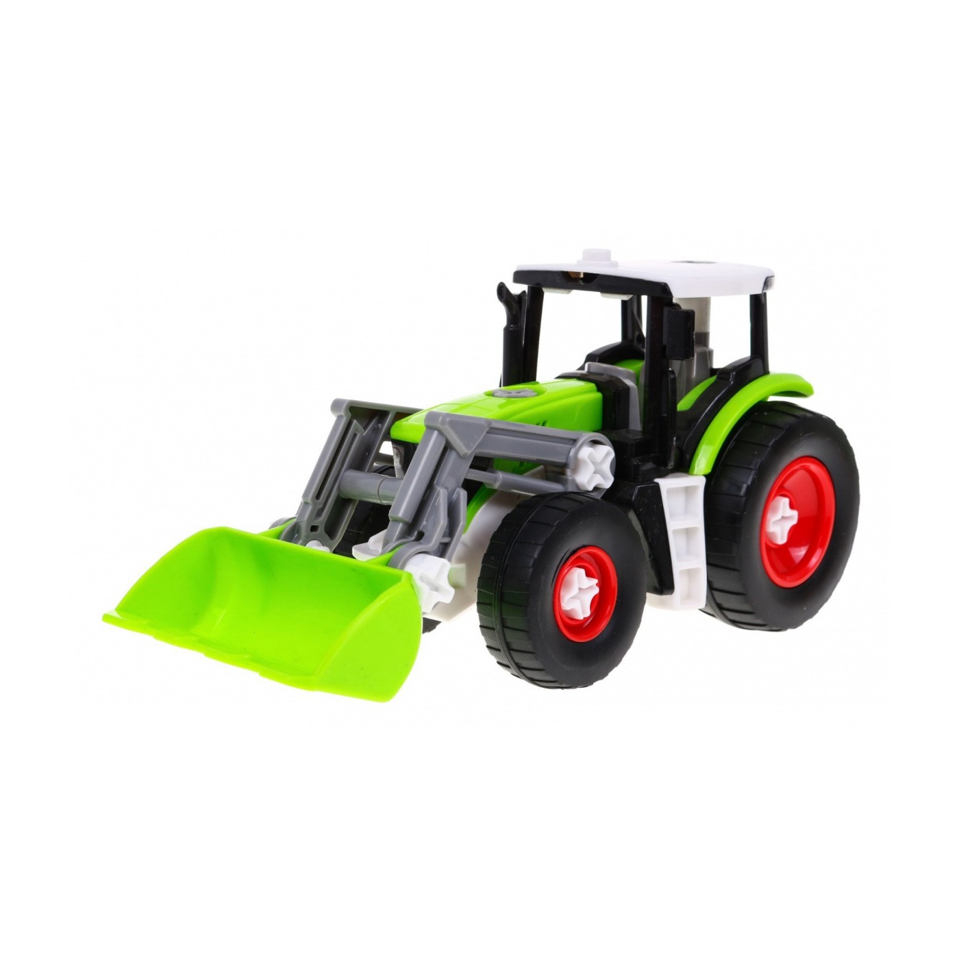 Rozoberateľný Traktor s prívesom pre deti 3+ Skrutkovač + Skrutkovač + Buldozér