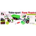 Rozoberateľný Traktor s prívesom pre deti 3+ Skrutkovač + Skrutkovač + Buldozér