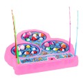 Zručnostná hra Rybárčenie pre deti 3+ ružová + 21 farebných Rybiek + 4 Udice + Doska s 3 rybníkmi