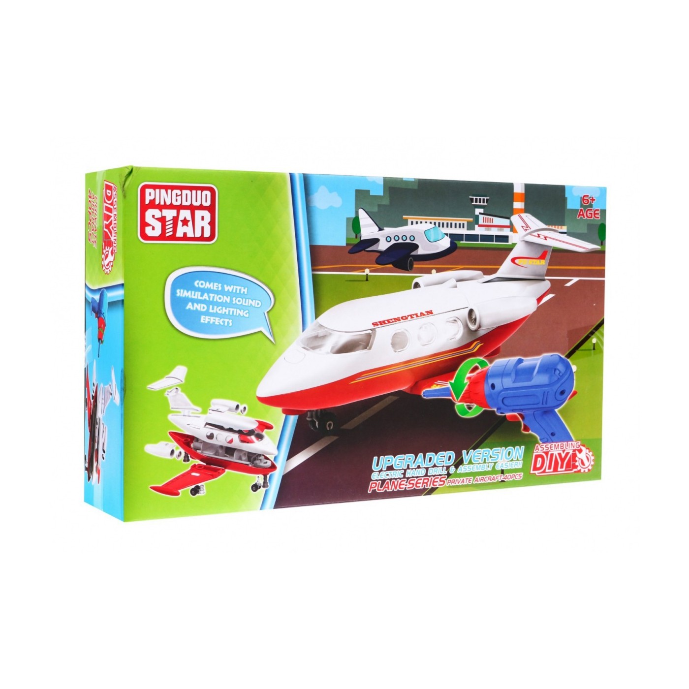 Lietadlo skladačka Interaktívne efekty