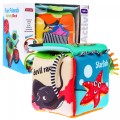 Senzorická kocka "Morský svet" pre deti 18m+ Materiálová hračka + Zvončeky
