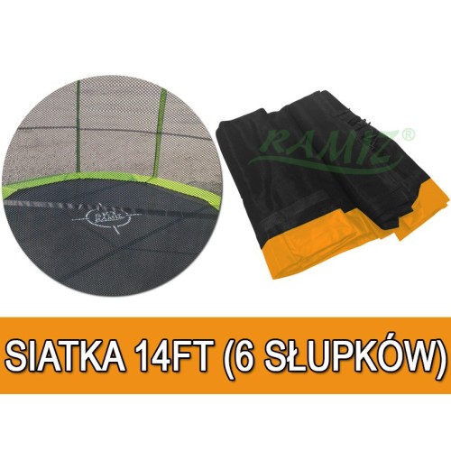 Sieť na Trampolínu 14FT - 6 polí Oranžový