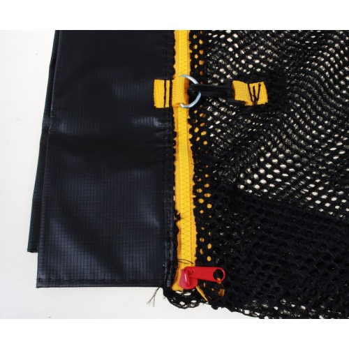 Ochranná sieť SkyRamiz Zelená na záhradnú trampolínu 244cm/8FT 6 puzdier na stĺpiky